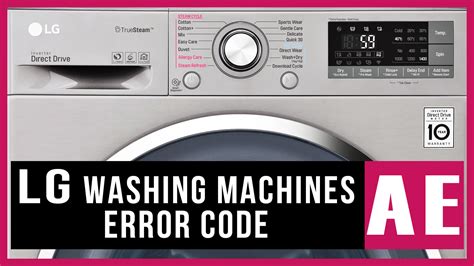 Image result for LG Washing Machine A&E Error Code