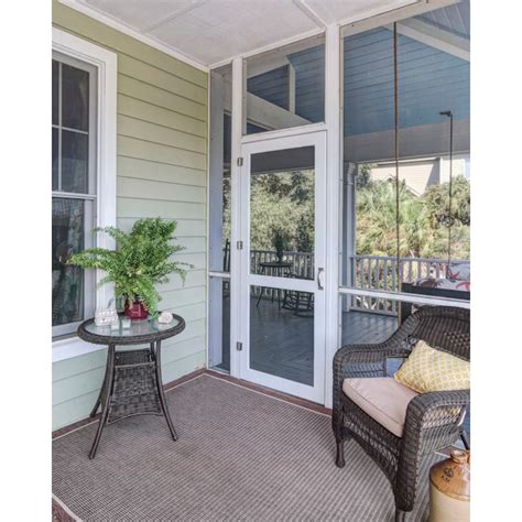 Screen Tight Vinylcraft Universal reversible Hinged Screen door 36-in x ...