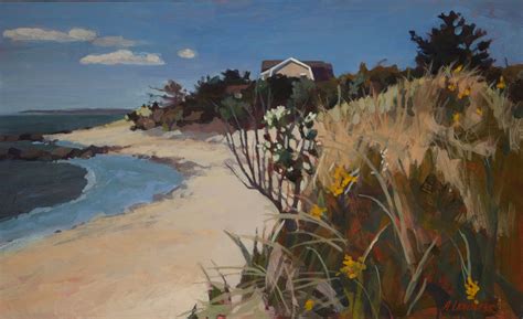 Landscape painting depicting Menauhant Beach in Falmouth, MA