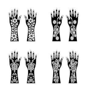 Temporary Tattoowala Elegant Floral and Leaves Design Stencil Sticker ...