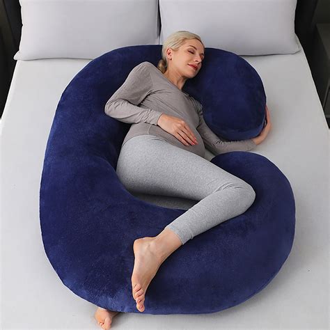 Votnto Pregnancy Pillows for Sleeping, C-shaped Maternity Pillow, 25x51 ...