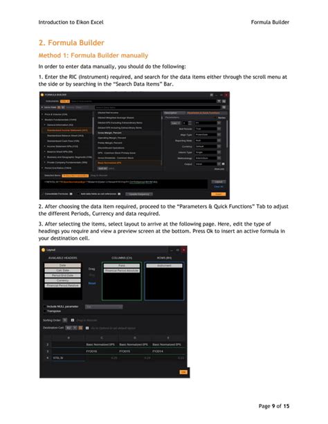 Eikon Refinitiv Excel Basics 的图像结果
