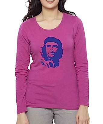 Buy Clifton Women's Printed Full Sleeve R-Neck T-Shirt-Majenta-Che ...