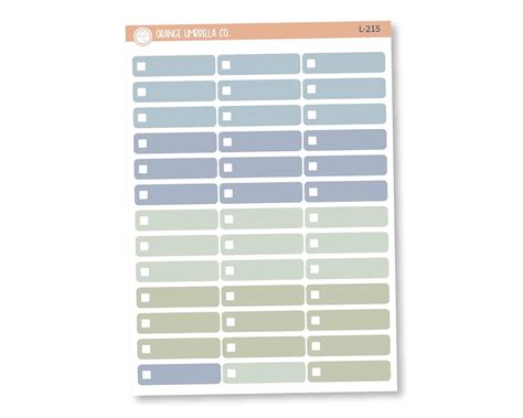 Individual Check Box Planner Labels, Basic Check Box | Ubuy India
