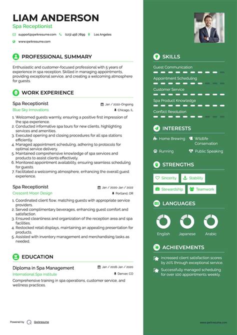 10+ Spa Receptionist Resume Samples & Templates for 2025
