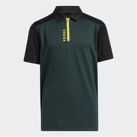 adidas Golf Zip Polo Shirt - Green | Free Shipping with adiClub | adidas US