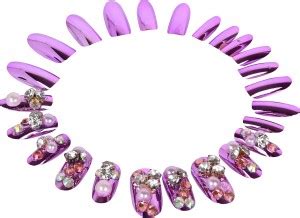 Sid pari saller artificial bridal purpel nails purple - Price in India ...
