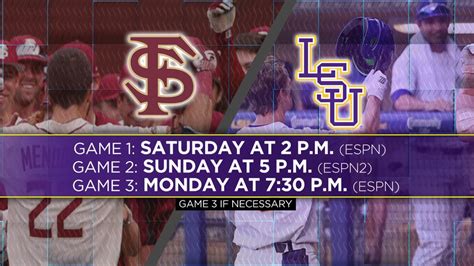 Baton Rouge Super Regional dates and times announced