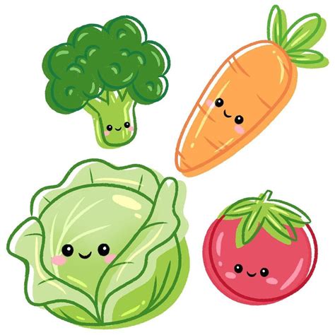 Cute Vegetable Icons Art