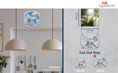 RR Signature Vento With Guard (9 inches) 230 MM Exhaust Fan For Kitchen ...