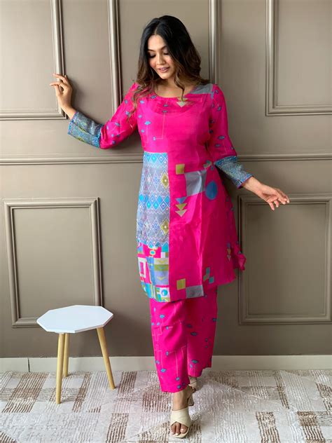Rani Colour Russian Silk Co ord set – MahipIndia