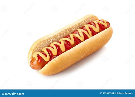 Hot Dog With Ketchup And Mustard Stock Photography | CartoonDealer.com ...