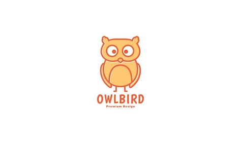 Tier Vogel Cartoon orange Eule Logo Design Vektor Icon Symbol ...