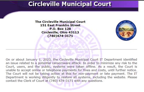 Ohio Circleville Municipal Court's Data Leaked By LockBit