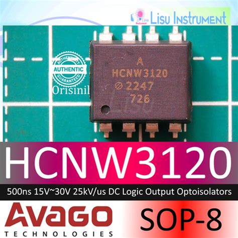 Jual HCNW3120 500ns 15V~30V 25kV/us DC Logic Output Optoisolators ...