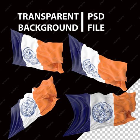 Premium PSD | New york city flag png