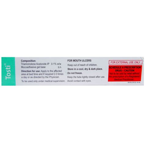 Tosti Oral Gel 5 gm Price, Uses, Side Effects, Composition - Apollo ...