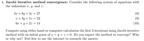Image result for Jacobi method Convergence and Stability