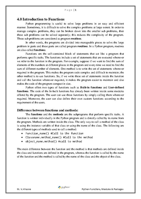 Topic-04(Python Functions, Modules & Packages) - 4 Introduction to ...