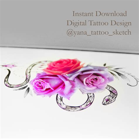 Snake Tattoo Sketch Snake Tattoo Design Drawing Snake And Fl | Inspire ...