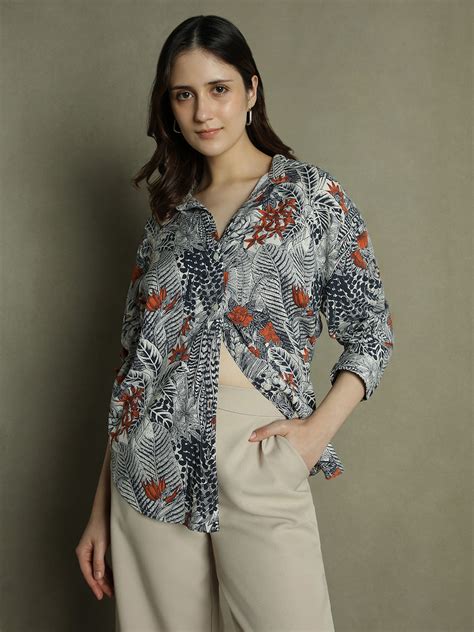 Black Floral Print Collared Cotton Shirt – DENNIS LINGO
