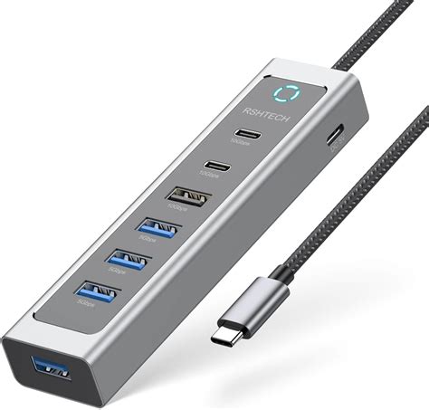 Amazon.com: VENTION 10Gbps USB 3.2 Hub, USB Hub with 4 USB A 3.2 Ports ...