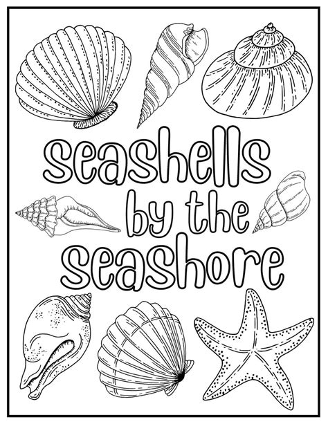 Coloring Pages Sea Shells