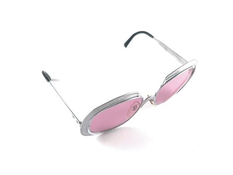 Vintage Christian Dior Silver Frame Pink Lenses Sunglasses 80's Made in ...