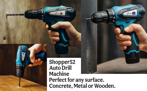 Shopper52 10MM Cordless Drill Kit Set - Blue | High Speed Battery ...