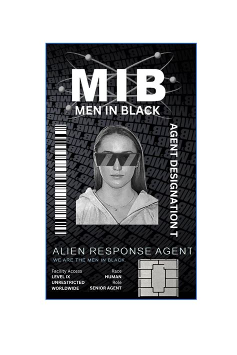 Badge Creator Free Printable Mib Badge Template - Great Research