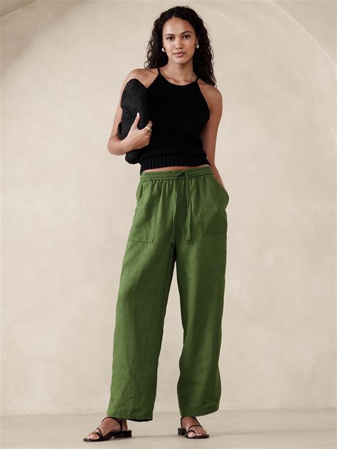 Linen Pull-On Pant | Banana Republic