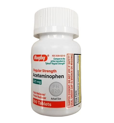 RUGBY ACETAMINOPHEN 325 MG 100 TABLETS – Big Apple Pharmacy
