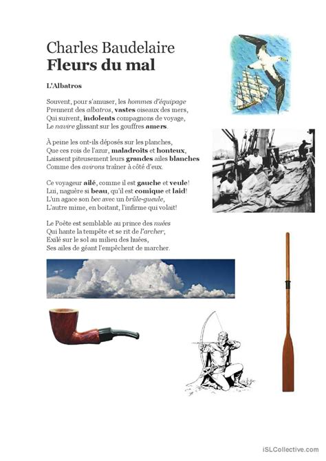 L'albatros. Charles Baudelaire compr…: Français FLE fiches pedagogiques ...