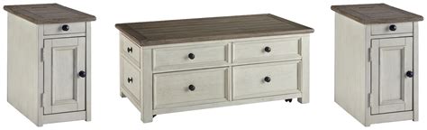 Bolanburg T637T2 Coffee Table And 2 Chairside End Tables | Furniture ...