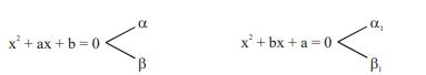 The difference between the corresponding real roots of the equations x2 ...