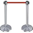 DARIT Queue Manager Crowd Control Stanchion Belt Barriers, Stainless ...