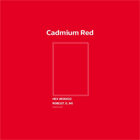 About Cadmium Red - Color codes, similar colors and paints - colorxs.com
