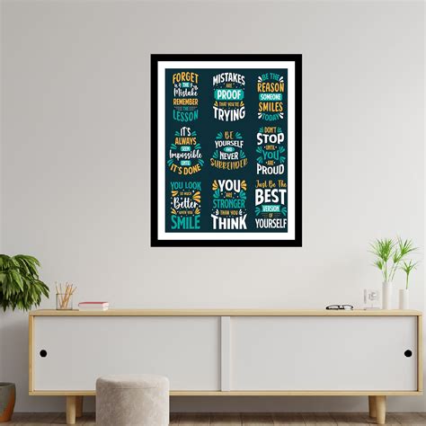 Forget Mistake Remember Lesson Premium Motivational Quotes Photo Frame ...