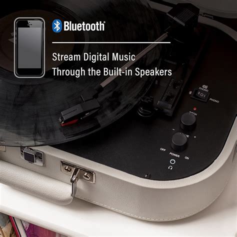 Buy Crosley CR8009B-DU Discovery Vintage Bluetooth in/Out 3-Speed Belt ...
