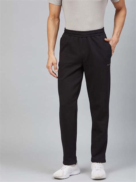 Alcis Men Black Solid Track Pants MAA20E904100-S