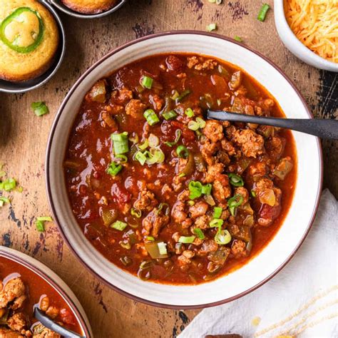 Healthier Slow Cooker Turkey Chili (No Beans) - The Travel Palate