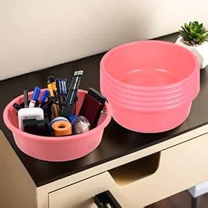 Kuber Industries Pack of 6 Desk Organizer | Plastic Stationery ...