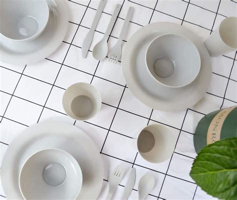 Buy Plastic Plates College Dorm Room Essentials Dishes Set Camping ...