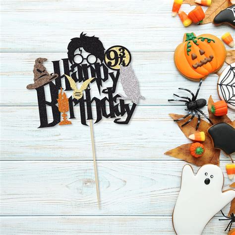 Buy 1Pcs Wizard Happy Birthday Cake Topper Magical School Wizard Cake ...