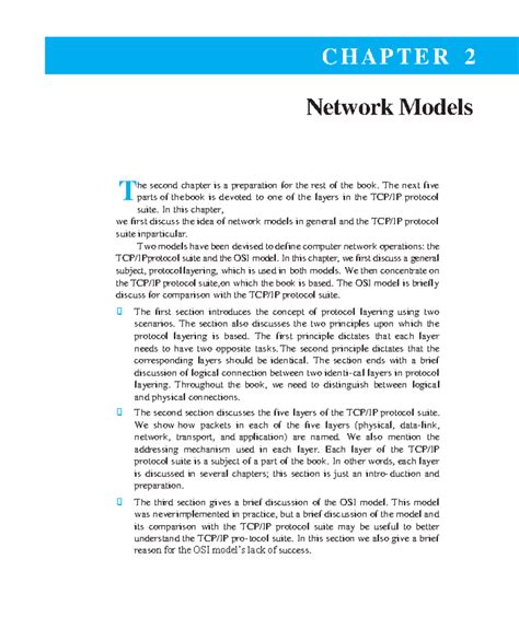 CN chapter 2 - Computer networks - T Network Models he second chapter ...