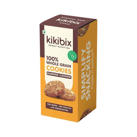 Kikibix High Protein Almond Cookies | Gur Chana Sattu Biscuits | No ...