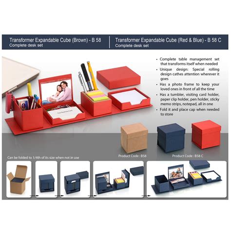Transformer Expandable Cube Complete Desk Set [Brown] - B 58 – Marsh ...