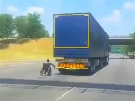 Indian Jugaad In South Africa, Man In Wheelchair Hitches A Ride By ...