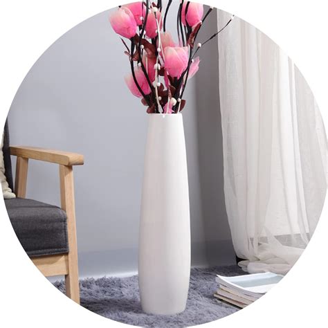 Amazon.com: White Ceramic Tall Floor Vase 28 Inches,Flower Holder ...
