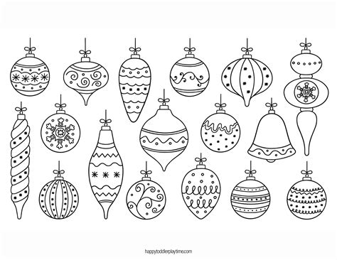 Free Christmas Ornaments Coloring Pages Printables